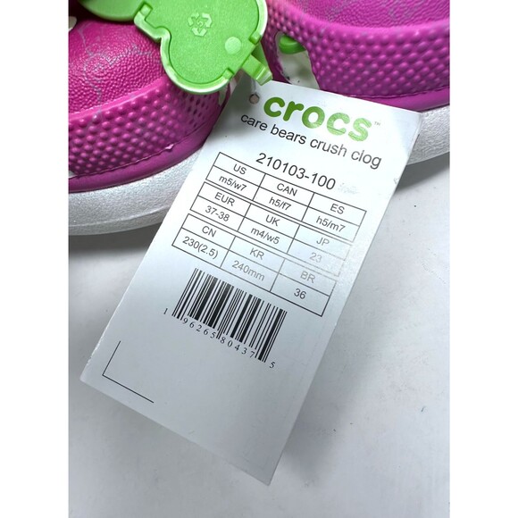 Crocs Care Bears Clog Size Multicolor Light Up S'allume shoes Women's 7 - RARE - Picture 15 of 15
